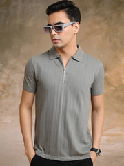 Ozone Dusty Green Half Sleeve Polo T-Shirt