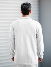 Umbrella White Full Sleeve Polo T-Shirt
