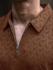 Ralph Brown Half Sleeve Polo T-Shirt