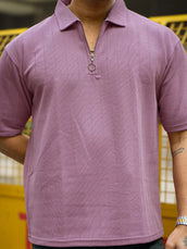 Brooklyn Half Zipper Dark Green Polo Half Sleeve T-Shirt