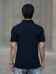 Frank Black Half Sleeve Polo T-Shirt