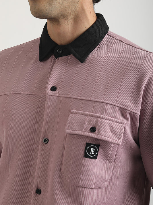 Brooklyn Knit Pink Full Sleeve Shirt