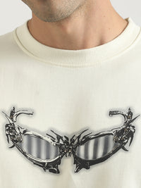 Sunglass Cream Half Sleeve T-Shirt