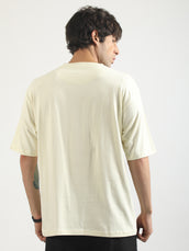 Los Angles Cream Half Sleeve T-Shirt
