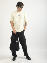 Los Angles Cream Half Sleeve T-Shirt