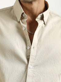 Soft Twill Biscuit Full Sleeve Shirt