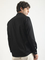 Soft Twill Black Full Sleeve Shirt