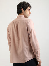 Cotton Linen Pink Full Sleeve Shirt