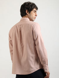 Cotton Linen Pink Full Sleeve Shirt