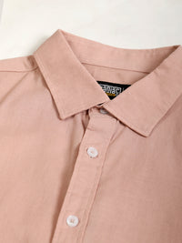 Cotton Linen Pink Full Sleeve Shirt