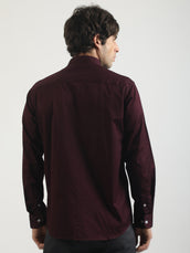 Soft Twill Maroon Full Sleeve Shirt