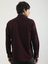 Soft Twill Maroon Full Sleeve Shirt