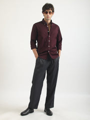 Soft Twill Maroon Full Sleeve Shirt