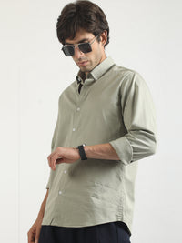 Soft Twill Mist Green Full Sleeve Shirt