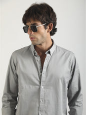 Soft Twill Steel Grey Full Sleeve Shirt