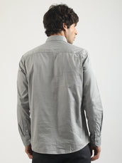 Soft Twill Steel Grey Full Sleeve Shirt