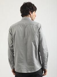 Soft Twill Steel Grey Full Sleeve Shirt