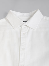 Cotton Linen White Full Sleeve Shirt