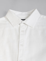 Cotton Linen White Full Sleeve Shirt