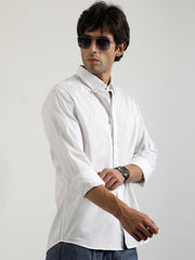 Soft Twill White Full Sleeve Shirt