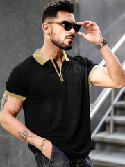 Solid Black Half Sleeve T-Shirt
