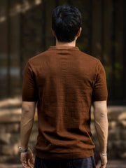 Frosknit Brown Half Sleeve Polo T-Shirt