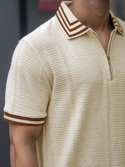 Midnight Cream Half Sleeve Polo T-Shirt
