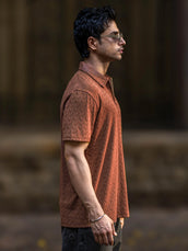 Ralph Brown Half Sleeve Polo T-Shirt