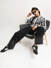 High Street Cream, Grey Full Sleeve Polo T-Shirt