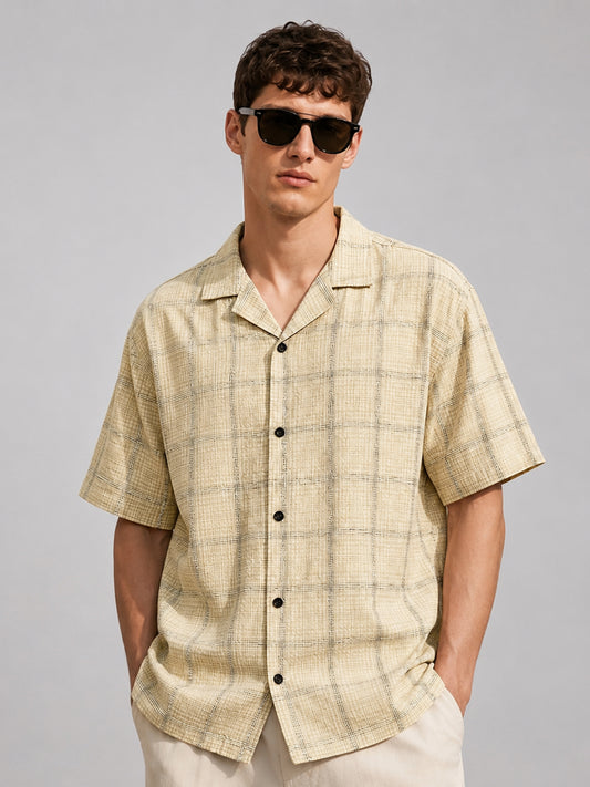 Resort Checks Beige Shirt
