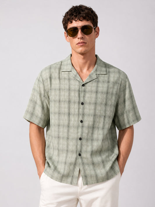 Resort Checks Green Shirt
