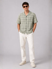 Resort Checks Green Shirt