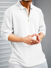Umbrella White Full Sleeve Polo T-Shirt