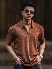 Ralph Brown Half Sleeve Polo T-Shirt