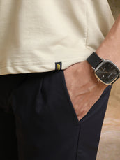 Contrast Collar Biscuit Polo Half Sleeve T-Shirt