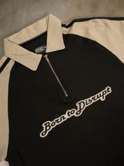 Born to Disrupt Olive Half Sleeve Polo T-Shirt