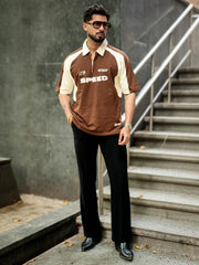 Speed Brown Polo Half Sleeve T-Shirt