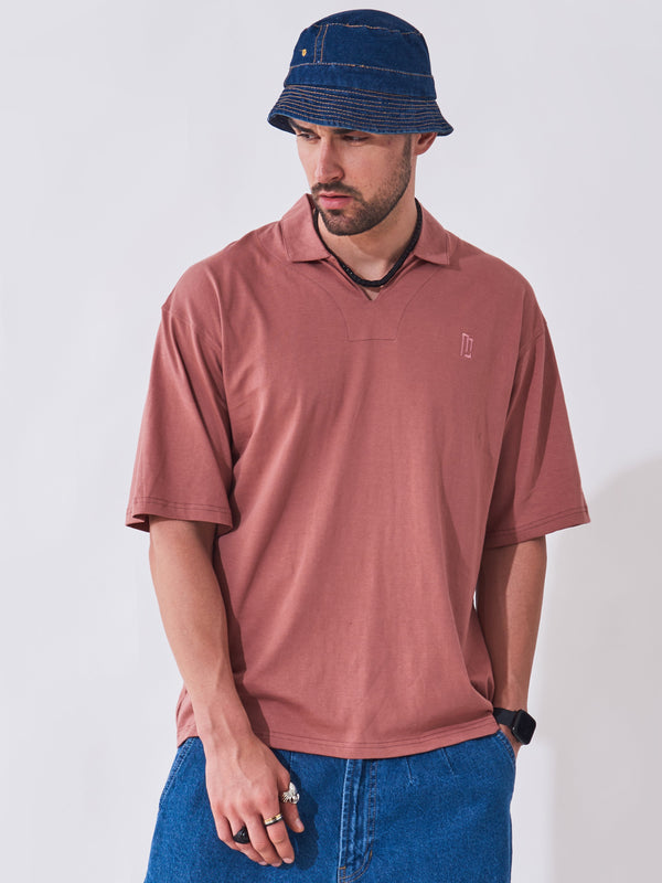 Onion Oversized solid Polo T-shirt