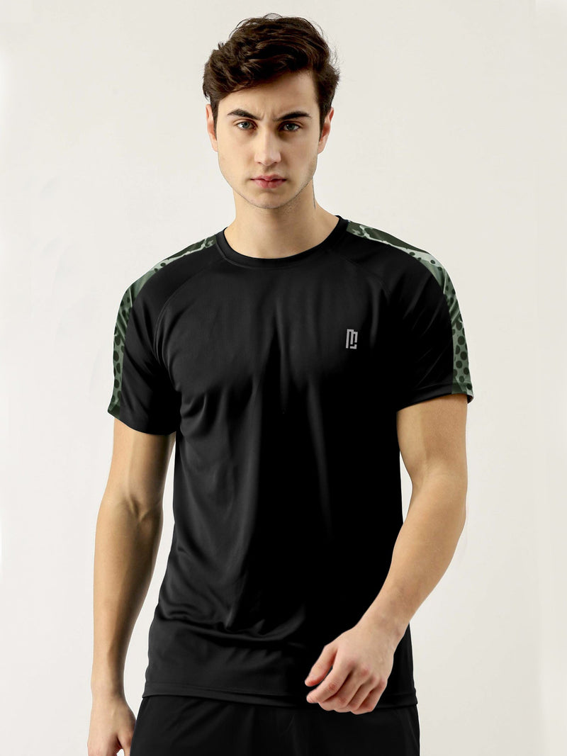 Camou Train Black Sports T-shirt
