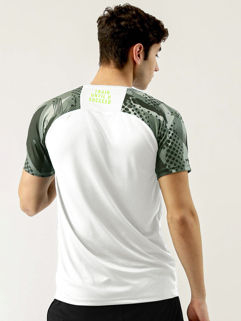 Camou Train White Sports T-shirt
