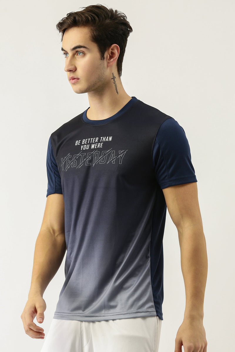 Motivational Navy Sports T-shirt
