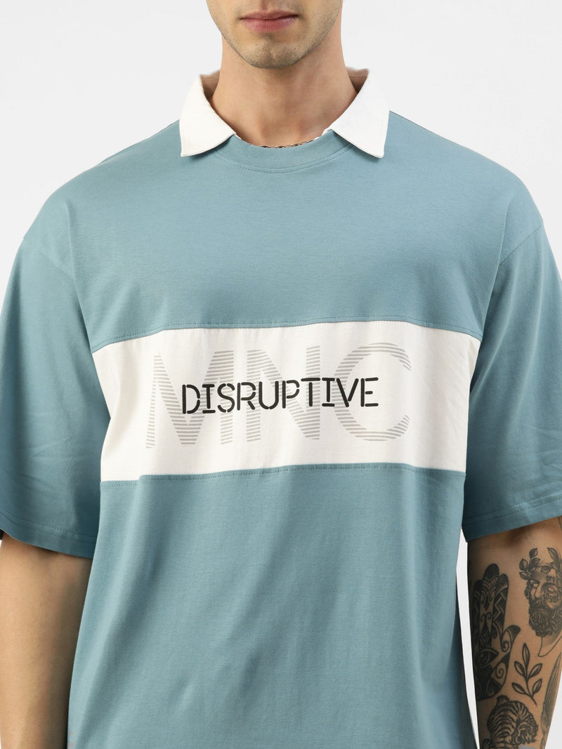 Disruptive Denim Oversized Polo T-shirt