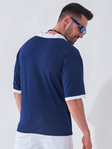 Young Navy Oversized Polo T-shirt