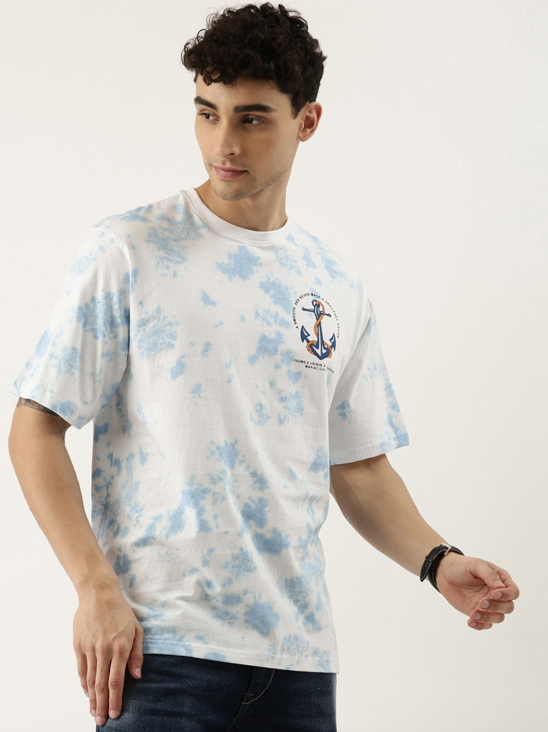 Guide Denim Blue Tie Dye Oversized T-shirt