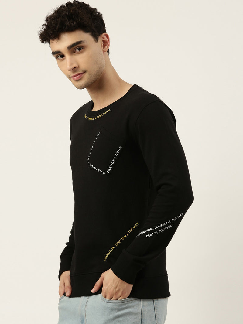 Contrast Trends Black Sweatshirt
