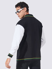 2008 Black White Full Sleeve Jacket