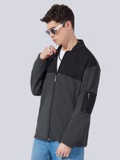Solid Black, Dark Grey Full Sleeve Shacket