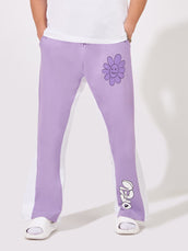 Retro Lavender Bell Bottom Jogger