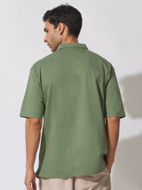 River Falls Hunter Green Oversized Polo T-Shirt