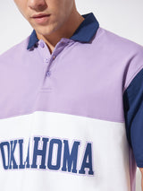 Oklahoma Lavender & Navy Polo T-Shirt